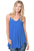 Sexy Blue Racerback Flowy Cami Tank Top